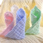 MUKIN Baby Muslin Washcloths - Natural Muslin Cotton Baby Wipes - Soft Newborn Baby Face Towel and Muslin Washcloth for Sensitive Skin- Baby Registry as Shower , 5 Pack 12x12 inches - Image 2